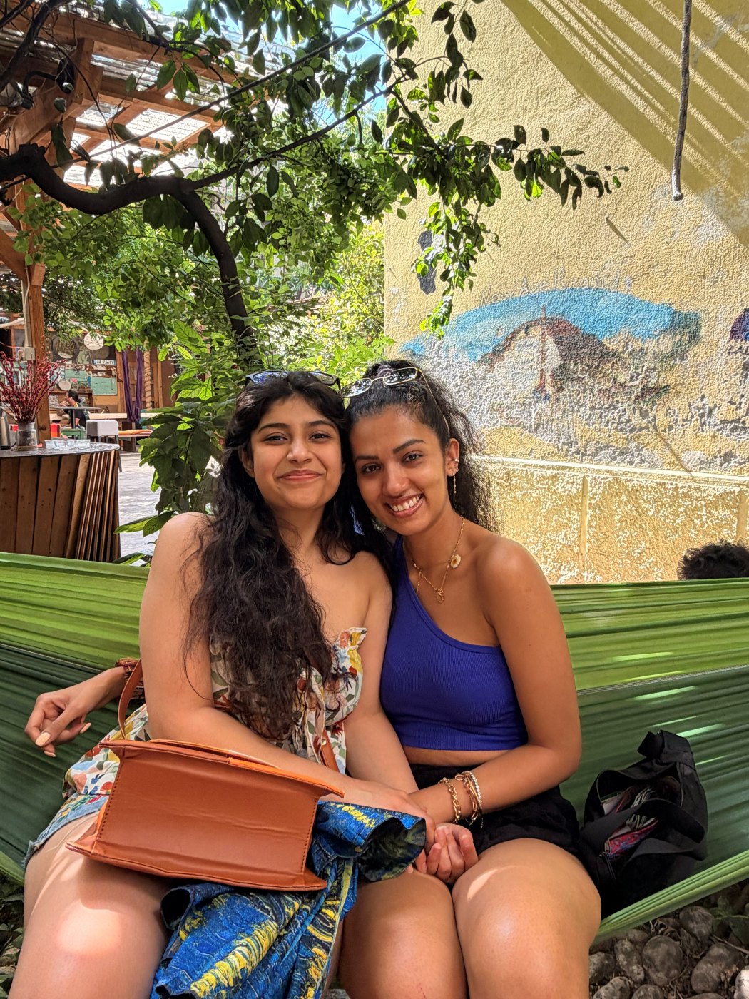 Sukanya and Pallavi, co-founders of P&S Collective, together in a sunlit garden